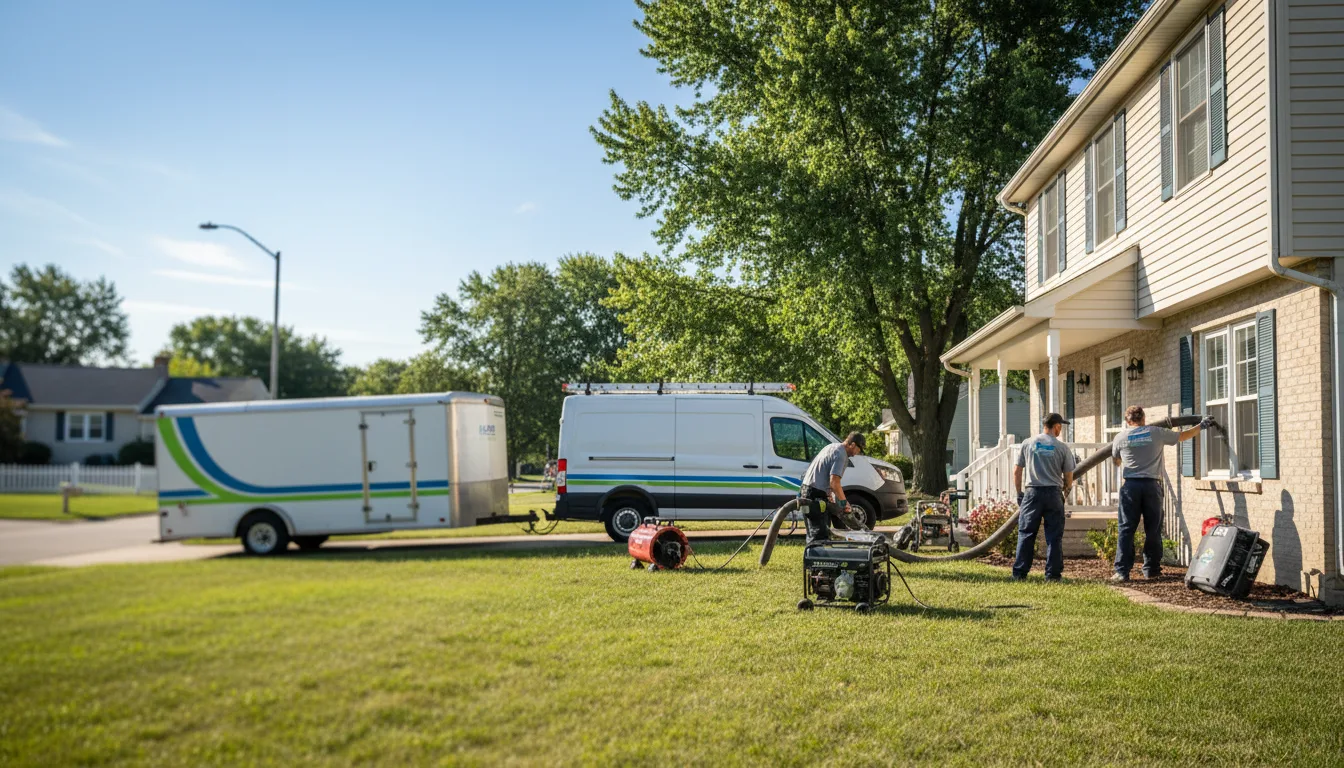 Flooded Basement Restoration And Cleanup With Repair in Perrysville, IN near me